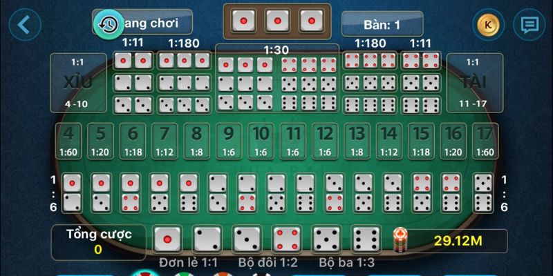 Các bước đặt cược cùng Tài Xỉu KUBET